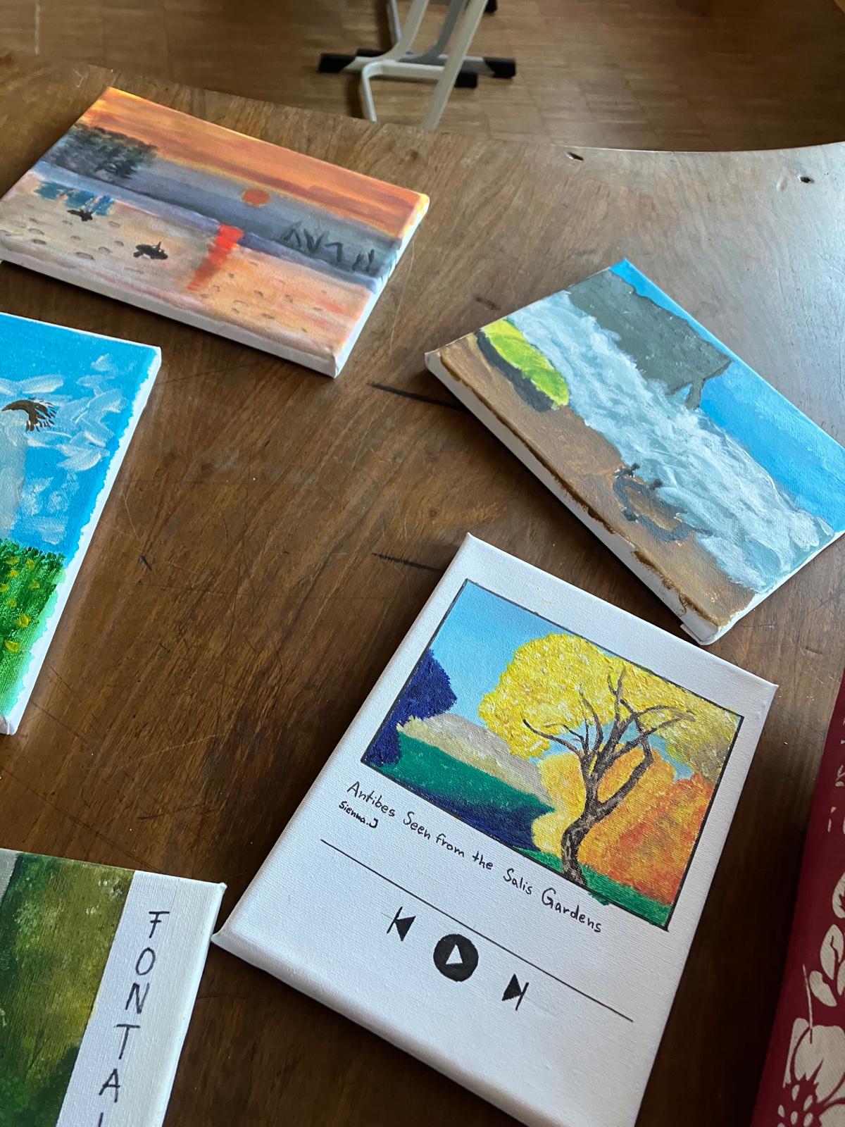 Bilder der 9. Klasse zur Kunstepoche Impressionismus